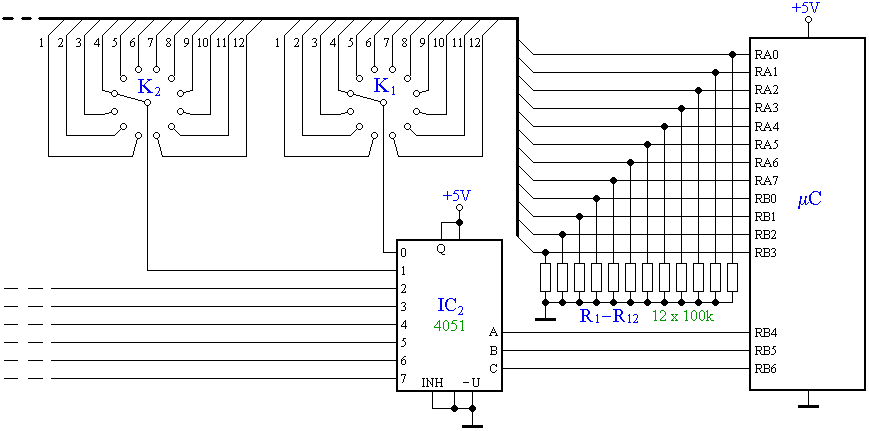 Kapcsol kivlaszts analg multiplexerrel