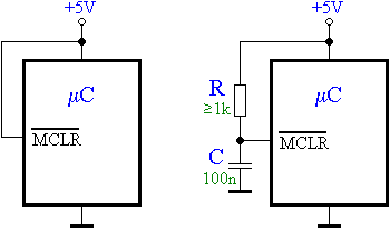 Az MCLR kivezets hasznlatnak mellzse