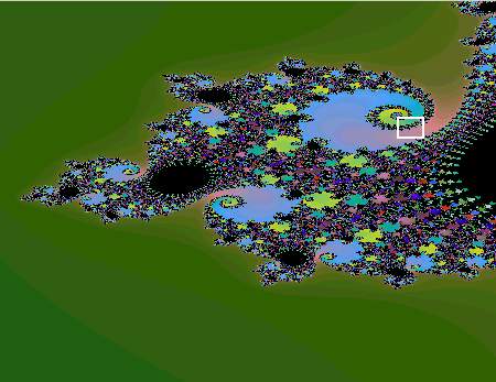 A Mandelbrot-halmaz elz brn bejellt rszlete