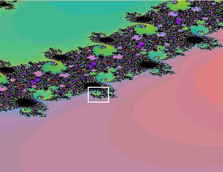 A Mandelbrot-halmaz elz brn bejellt rszlete