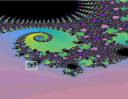 A Mandelbrot-halmaz elz brn bejellt rszlete
