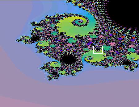 A Mandelbrot-halmaz elz brn bejellt rszlete