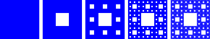 A Sierpinski szőnyeg képzésének néhány első lépése
